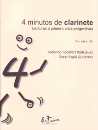 4 minutos de clarinete 04. Lecturas a primera vista progresivas. 9790801288271