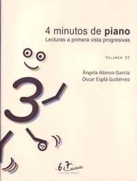 4 minutos de piano 03. Lecturas a primera vista progresivas. 9790801288097