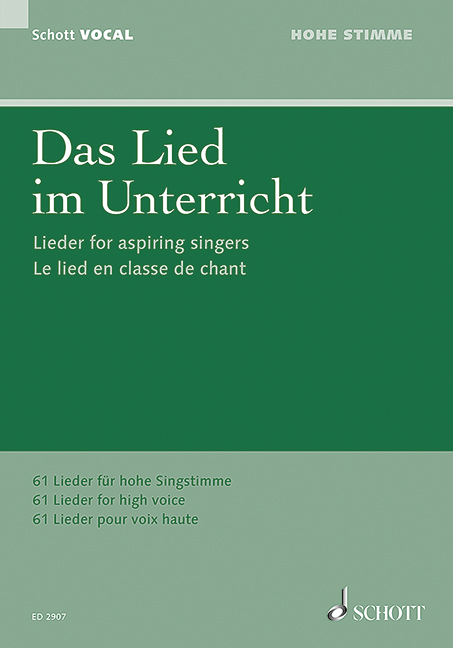 Das Lied im Unterricht. 61 Lieder, höhe Stimme und Klavier. 9790001040266