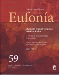 Eufonía. Nº 59. Octubre-noviembre-diciembre 2013. Educación musical temprana hasta los 4 años. 59797