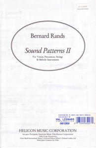 Sound Patterns 2, for Voices, Percussion, Strings & Melody Instruments. 9790600023929