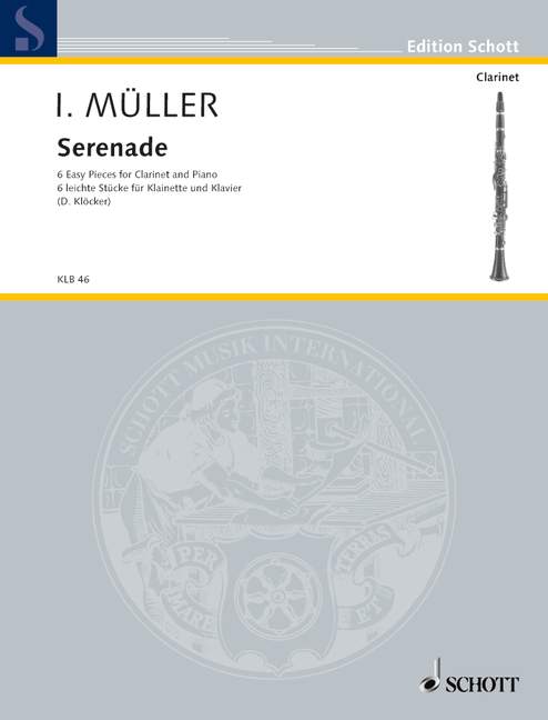 Serenade, Six Easy Pieces for Clarinet and Piano. 9790001123853