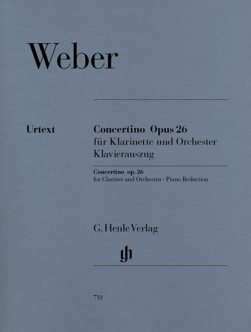 Concertino for Clarinet and Orchestra, op. 26, Piano Reduction. 9790201807188 Concertino for Clarinet and Orchestra, op. 26, Piano Reduction. 9790201807188