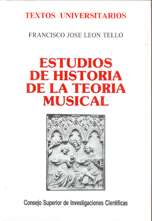 Estudios de historia de la teoría musical. 9788400072018