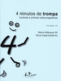 4 minutos de trompa 04. Lecturas a primera vista progresivas. 9790801288523