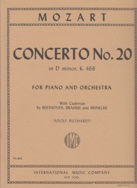 Concerto No. 20 in D minor, K 466, for Piano and Orchestra, Reduction for 2 Pianos. 9790220406881
