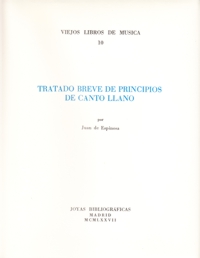 Tratado breve de principios de canto llano. 9788470940835