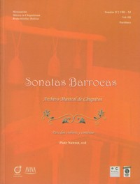 Sonatas barrocas, vol III. Archivo Musical de Chiquitos. 9789990511635