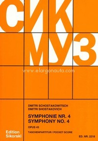 Symphony 4 in C Minor, op. 43. Study Score