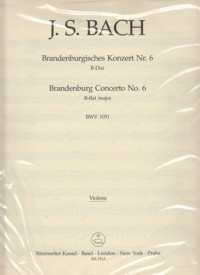 Brandenburg Concerto No. 6, B-flat major, BWV 1051, Set of Parts. 61109