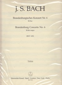 Brandenburg Concerto No. 6, B-flat major, BWV 1051, Set of Parts
