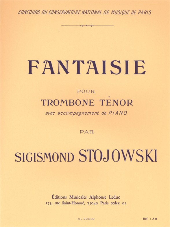 Fantaisie, pour trombone ténor avec accompagnement de piano