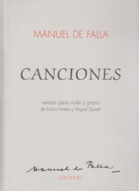 Canciones, versión para violín y piano