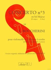 Concerto n° 3 en Sol Majeur G480 n° 7. Réduction pour Violoncelle et Piano. 9790231705560