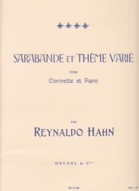 Sarabande et theme varié, pour clarinette et piano. 9790047216601