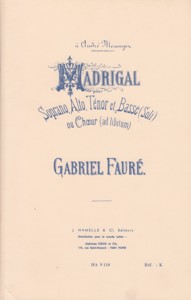 Madrigal, op. 35, pour soprano, alto, ténor et basse (soli) ou choeur (ad libitum), et piano. 9790230791106