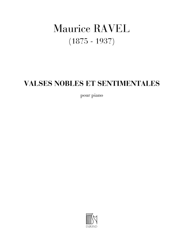 Valses nobles et sentimentales, pour piano. 9790044075249