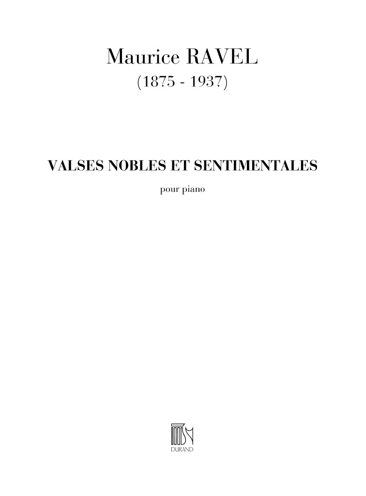 Valses nobles et sentimentales, pour piano
