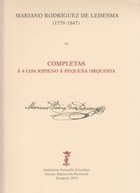 Completas á 4 con ripieno á pequeña orquesta. 9790801219312