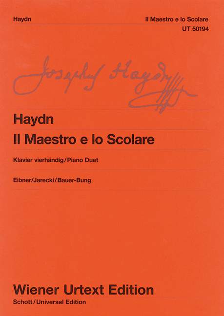 Il Maestro e lo Scolare, Sonata a quattro mani, Hob. XVIIa:1, Piano Duet - Urtext. 9783850556095