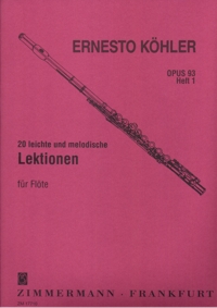 20 leichte und melodische Lektionen für Flöte, Op. 93. Heft 1. 9790010177106