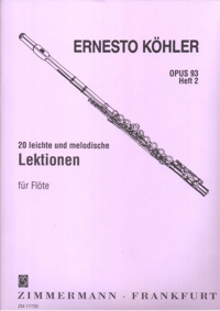 20 leichte und melodische Lektionen für Flöte, Op. 93. Heft 2. 9790010177205