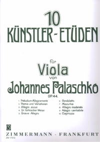 10 Künstler-Etüden für Viola, op. 44