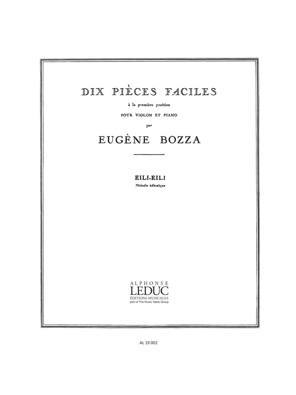 Pièces faciles nº 5: Eili-Eili, Mélodie hébraïque