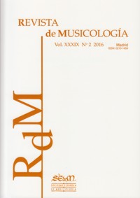 Revista de Musicología, vol. XXXIX, 2016, nº 2. 63895