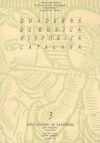 Quaderns de Música Històrica Catalana, 3: Dos "tonos" al Santíssim. 64291