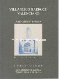 Villancico barroco valenciano. 9788448215040