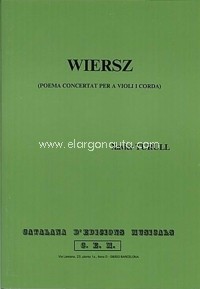 Wiersz, poema concertat per a violí i corda. 9790692130789