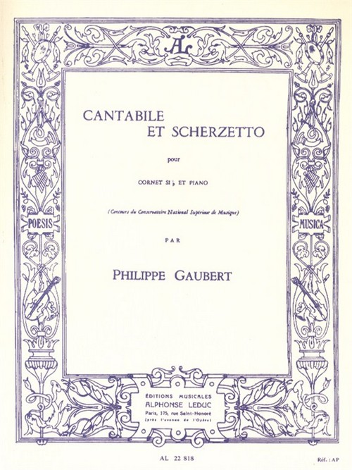 Cantabile et Scherzetto, pour cornet sib et piano. 9790046228186