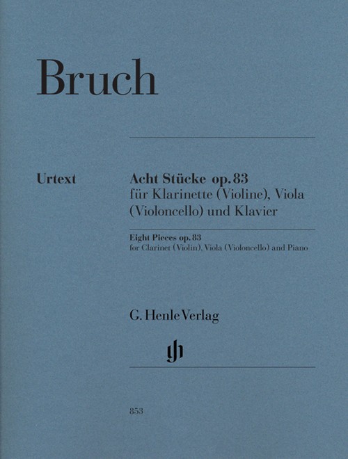 Eight Pieces, op. 83, for Clarinet (Violin), Viola (Violoncello) and Piano. 9790201808536