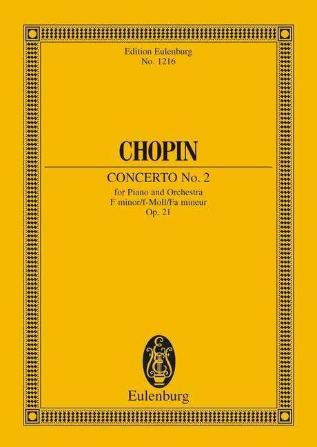 Concerto No. 2 for Piano and Orchestra, F minor, op. 21, Study Score. 9783795762803