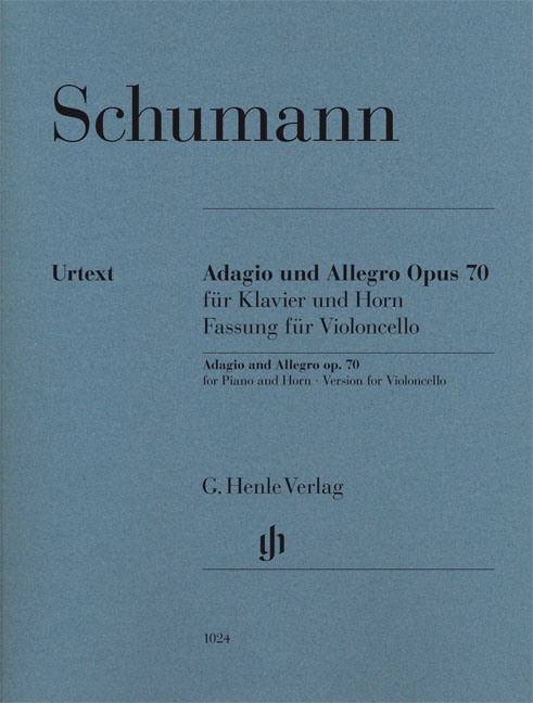 Adagio and Allegro for Piano and Horn op. 70, Version for Violoncello, piano reduction with solo part. 9790201810249