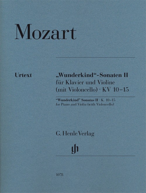 Wunderkind-Sonatas for Piano and Violin (with Violoncello) Volume 2, K. 10-15 = Wunderkind-Sonaten für Klavier und Violin (mit Violoncello) Volume 2, K. 10-15. 9790201810782