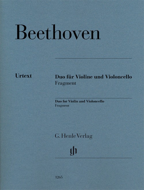 Duo for Violin and Violoncello, Fragment = Duo für Violine und Violoncello, Fragment. 9790201812656