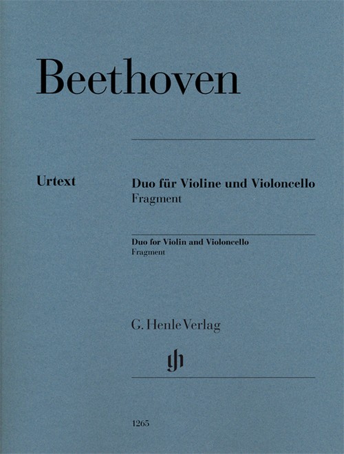 Duo for Violin and Violoncello, Fragment = Duo für Violine und Violoncello, Fragment