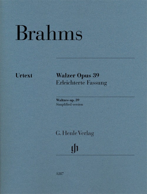 Waltzes op. 39, Easy Arrangement = Walzer op. 39, Erleichterte Fassung. 9790201812878