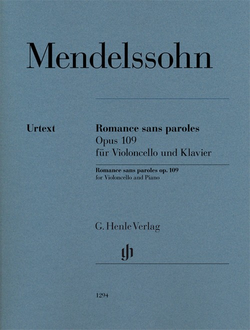 Romance sans paroles op. 109, for Violoncello and Piano. 9790201812946