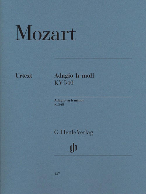 Adagio b minor KV 540 = Adagio h-Moll KV 540. 9790201801377
