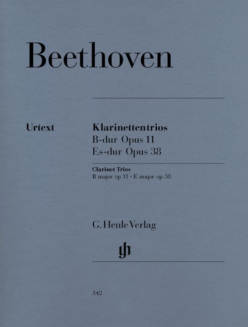 Clarinet Trios B flat major and E flat major for Piano, Clarinet (or Violin) and Violoncello op. 11 and 38 = Klarinettentrios B-Dur und Es-Dur op. 11 und 38. 9790201803425