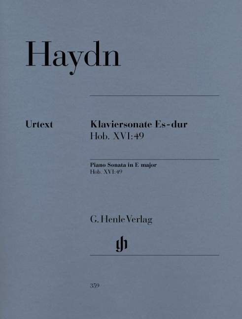 Piano Sonata Es major Hob. XVI:49 = Klaviersonate Es-Dur Hob. XVI:49