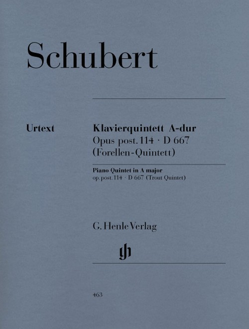 Quintet A major [Trout Quintet] op. post. 114 D 667, score and parts = Quintett A-Dur [Forellenquintett] op. post. 114 D 667, Partitur und Stimmen