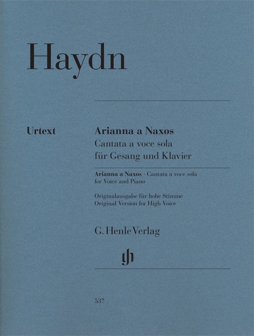 Arianna a Naxos, Cantata a voce sola  for Voice and Piano Hob. XXVIb:2 = Arianna a Naxos, Cantata a voce sola Hob. XXVIb:2. 9790201805375