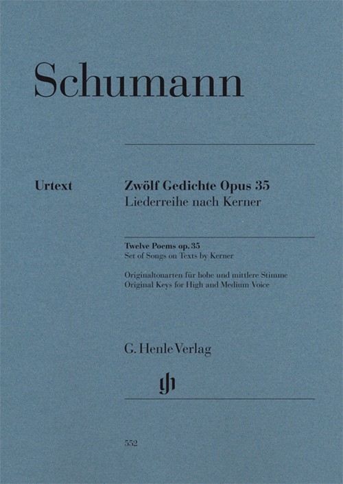 Twelve Poems op. 35, Set of Songs on Texts by Kerner = Zwölf Gedichte op. 35, Liederreihe nach Kerner. 9790201805528