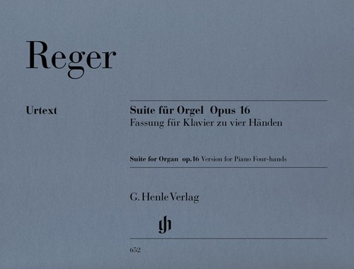 Suite e minor for Organ op. 16, composerŽs transcription for Piano four-hands (First Edition) = Suite e-Moll für Orgel op. 16, vom Komponisten übertragen für Klavier zu vier Händen (Erstausgabe)