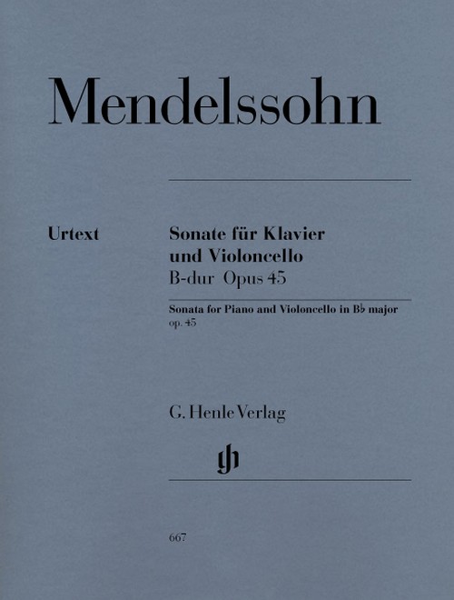 Sonata for Piano and Violoncello B flat major op. 45 = Sonate für Klavier und Violoncello B-Dur op. 45