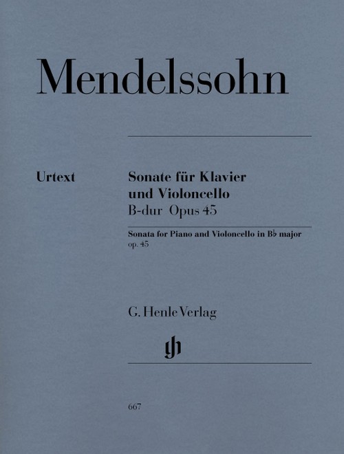 Sonata for Piano and Violoncello B flat major op. 45 = Sonate für Klavier und Violoncello B-Dur op. 45. 9790201806679